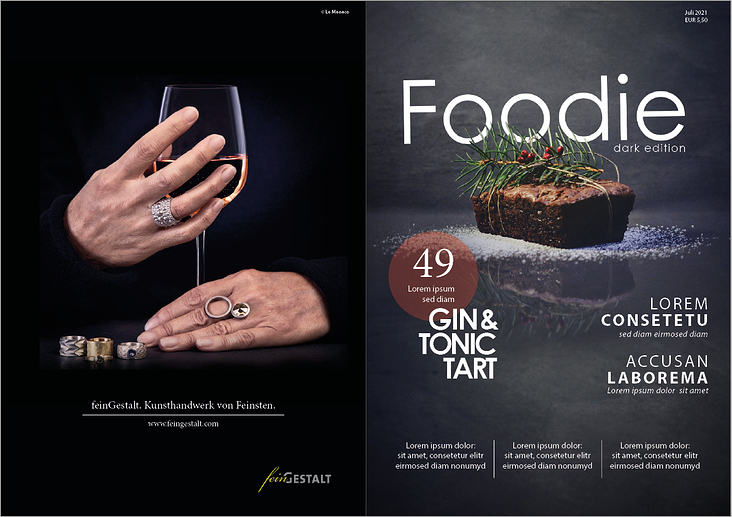 Layout Food Magazin – InDesign