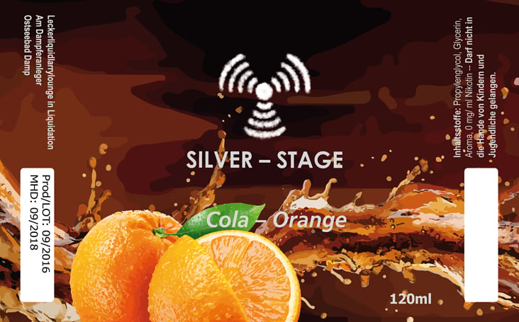 Silver Vape Design Cola Orange