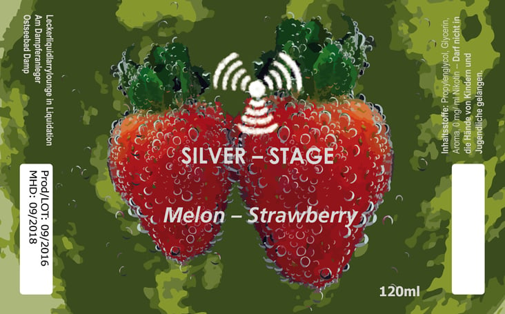 Silver Vape Design Melon Strawberry