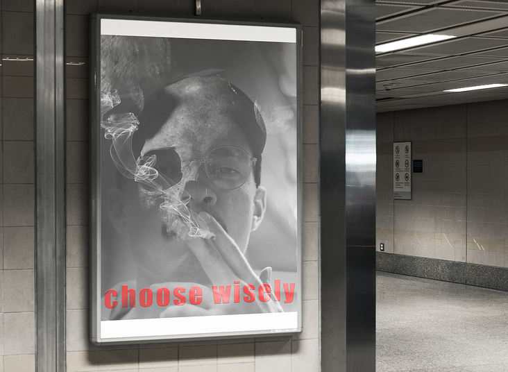 Plakat für eine Anti-Raucher-Kampagne