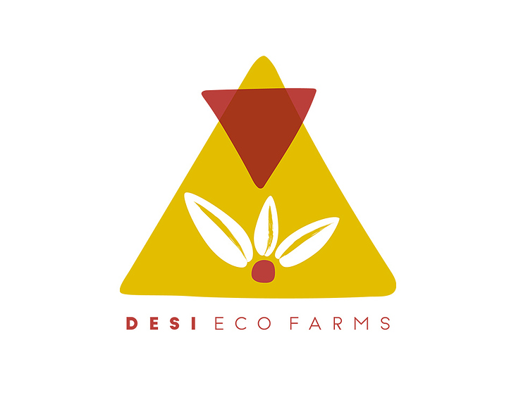 Logo-Weiterentwicklung für Desi Eco Farms, Devvrat Yoga zugehörig: u.a. Herstellung pflanzlicher Lebensmittel