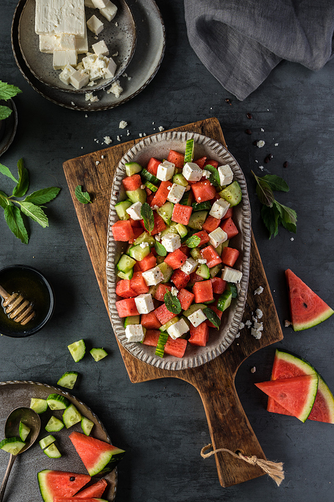 Wassermelonensalat mit Feta