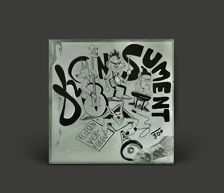 Konsument „Fliesen verfugen“ – Vinyl Cover Illustration