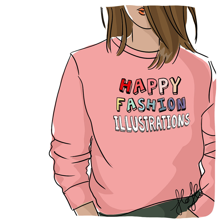 happy fashion illustrations