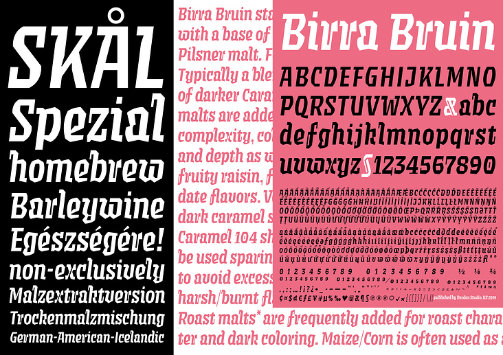 Birra Bruin Typeface Design