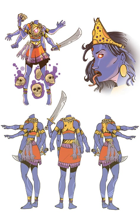 Mantra Comic Book Kali Design 1 Color