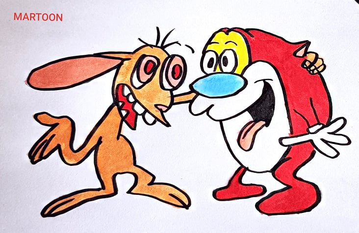 Sketchtember 21 – Nr.3 -Thema: Ren and Stimpy