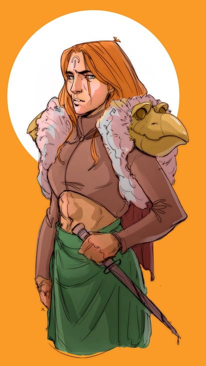 Characterdesign – Vikingerfrau – Sketch