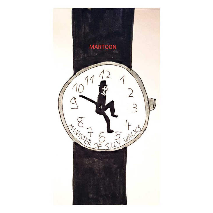 INKTOBER-21 TAG 8– THEMA:Watch.My Minister of Silly Walk Watch.