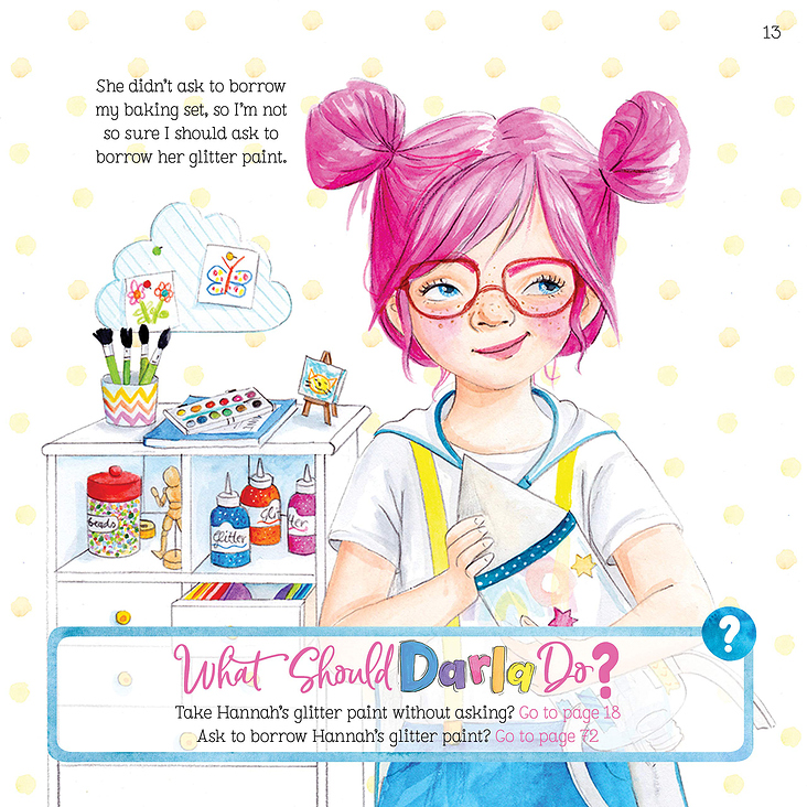 Illustration aus Kinderbuch „What Should Darla Do?“