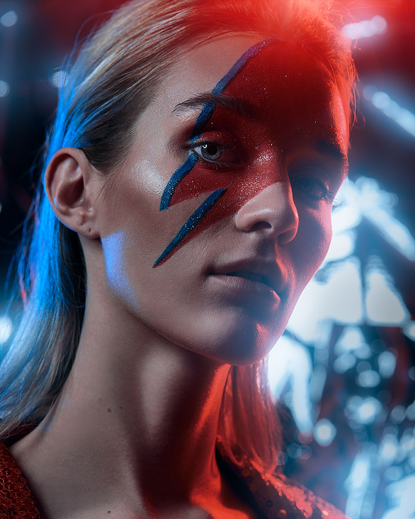 David Bowie Shooting mit Sarah GNTM Kandidatin 2021