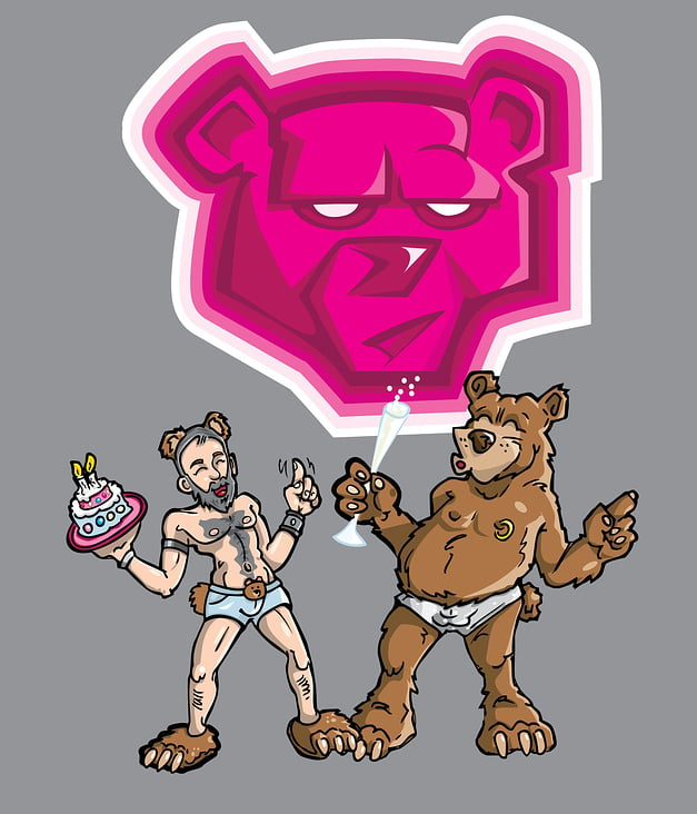 Pink Bear Party – Illus für eine Geburtstags-CD