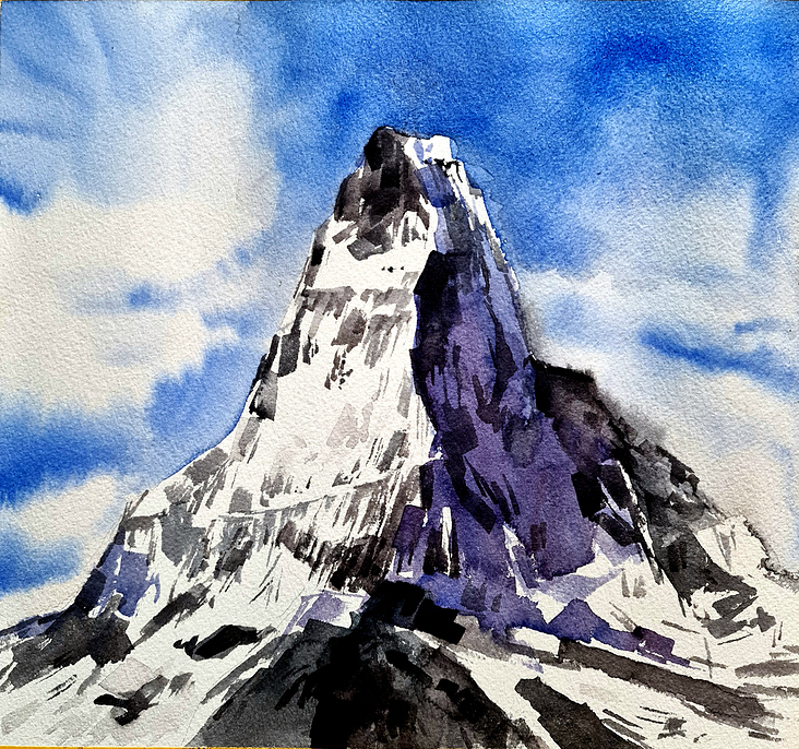 Matterhorn. 40×30cm, Aquarelle/Papier 2021