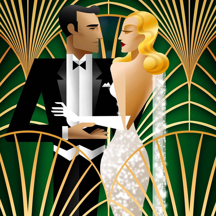 Illustration Art-Deco Stil