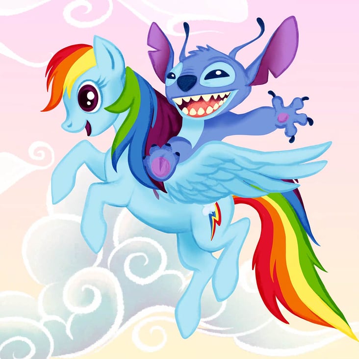 Rainbowdash und Stitch