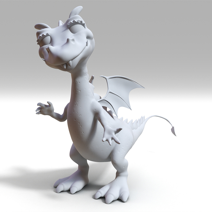 DAISY, das Drachenmädel…als gerendertes 3D-Objekt