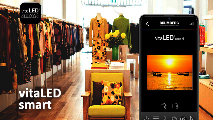 vitaLED smart Bluetooth App für Shop Ambiente Steuerung