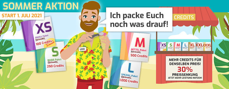 Bannerwerbung Sommer-Rabatt-Aktion 2021 / Landing page