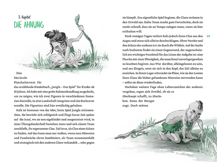Innenteil »Jungla«, 2-farbige Vignetten