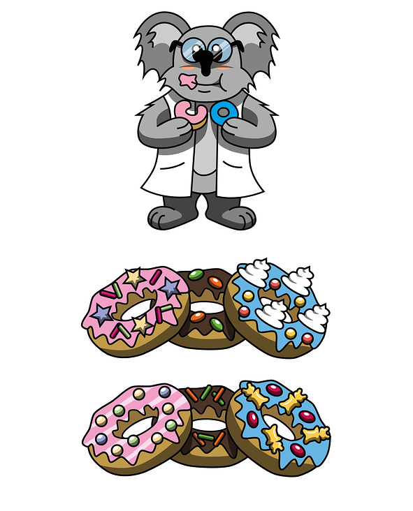 Maskottchen Mini-Donuts