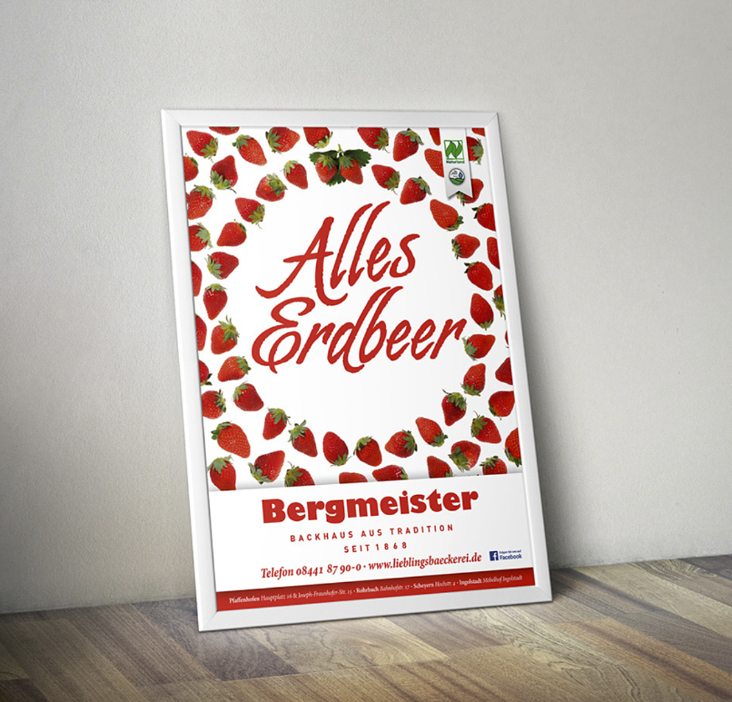 Plakat Saison Erdbeerzeit