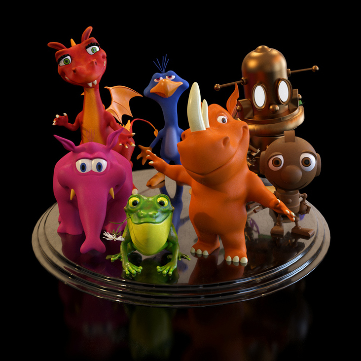 3D-Figuren im Gruppenbild :-)