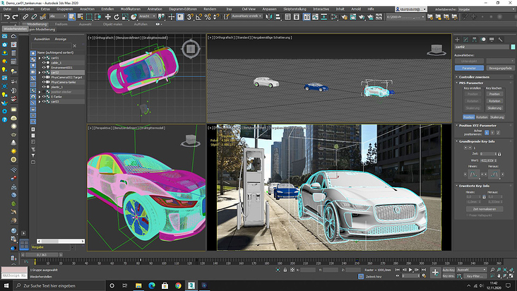 Produktion einer 3D Animation (Ansicht Software)