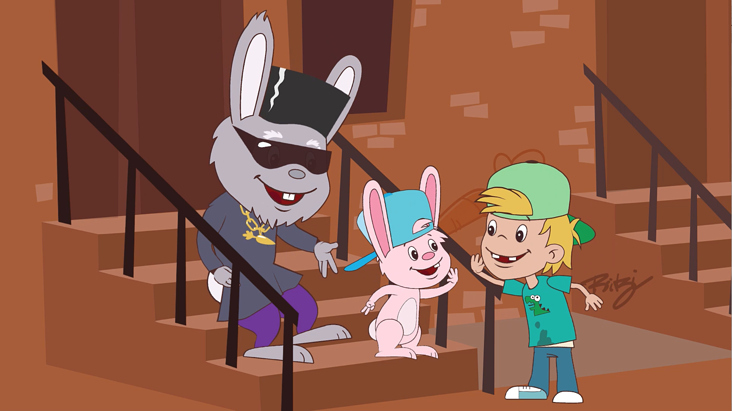 Der Hip Hop Hase – Animation für Family Screen