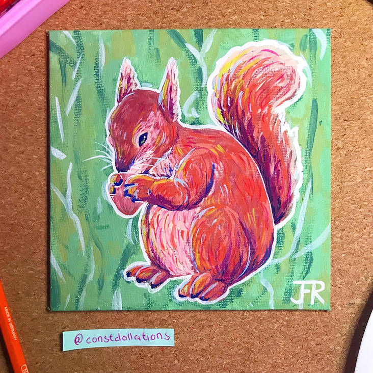 Gouache Painting – Eichhörnchen