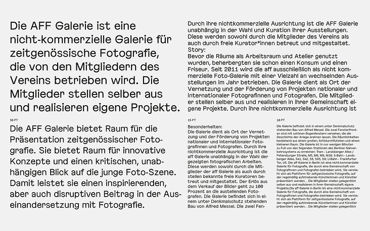 AFF Galerie – Custom Typeface
