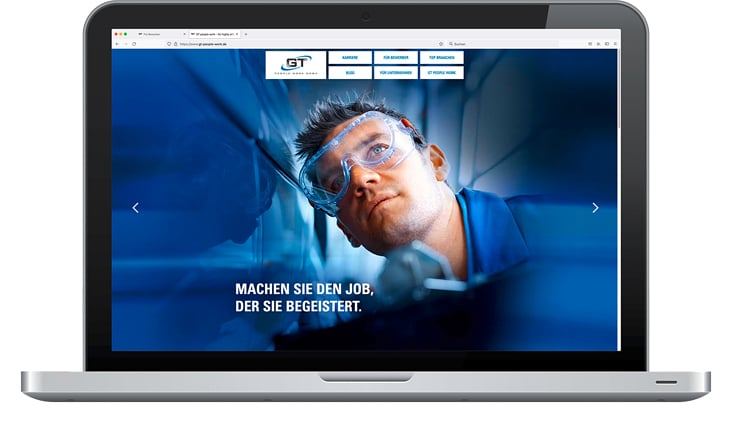 Website-Gestaltung GTPeople Work