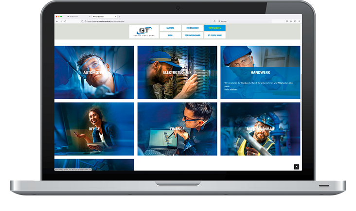 Website-Gestaltung GTPeople Work 3