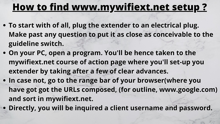 www.mywifiext.net setup
