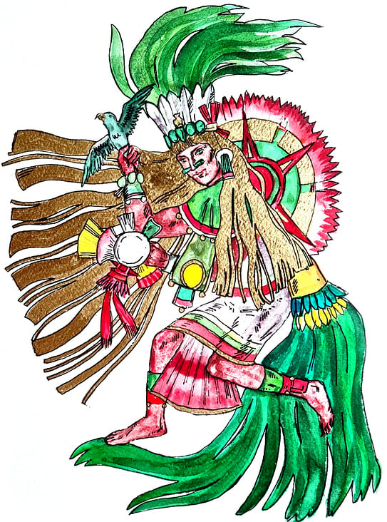 Tonatiuh, 30×20cm, Aquarelle, 2022