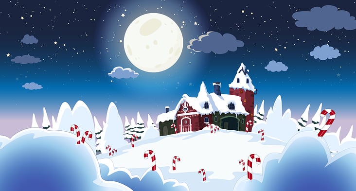 Santas Home by night