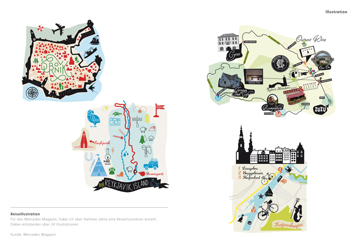 Reiseillustration | Mercedes Magazin