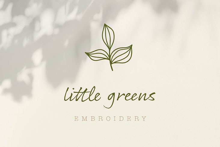 Logo Entwicklung little greens embroidery