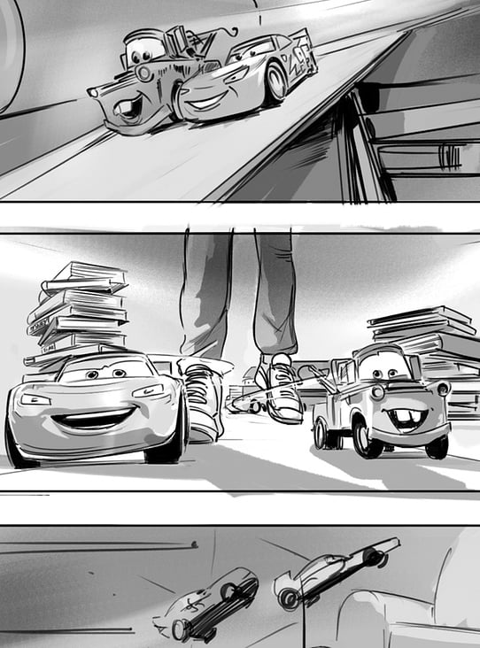 cars disney storyboard