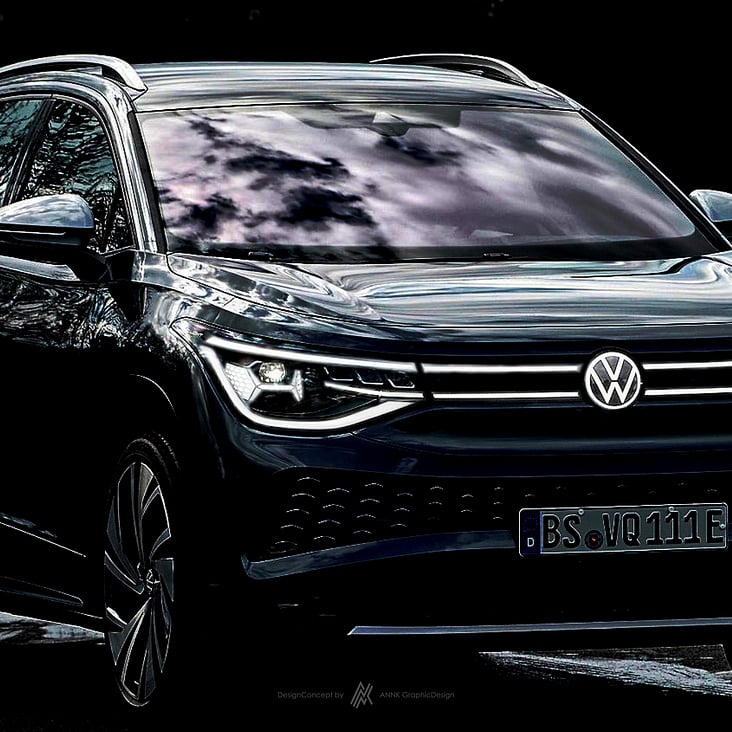 VW I.D. 6 China 2022 / Erstellung Scheinwerfer als 3D DesignModell