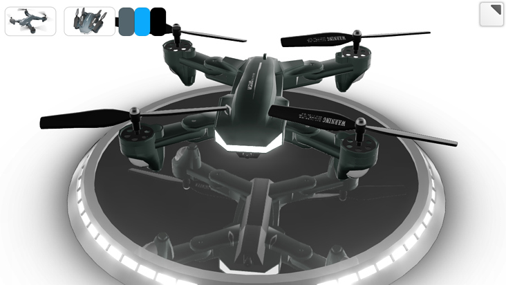 Interaktive 3D-Drohne im Browser