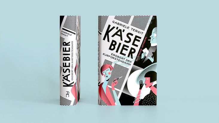 «Käsebier erobert den Kurfürstendamm»—front cover and spine