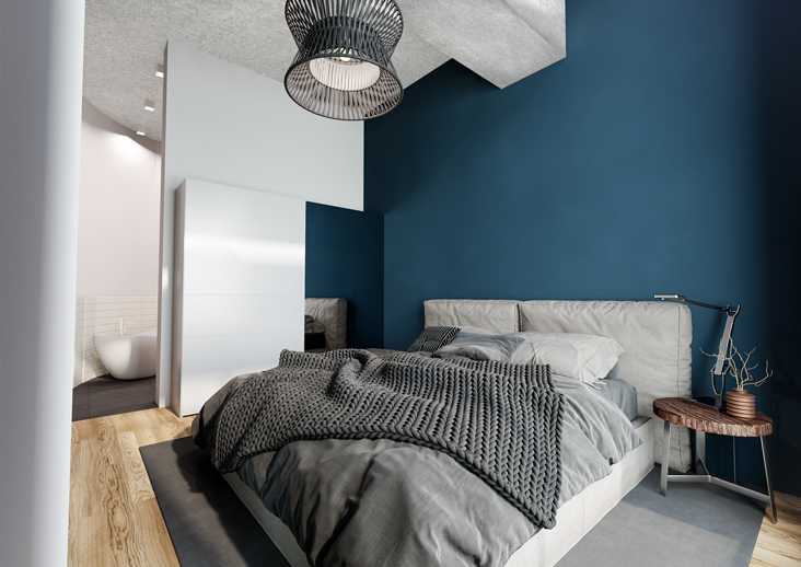3D Visualisierung Immobilie Schlafzimmer