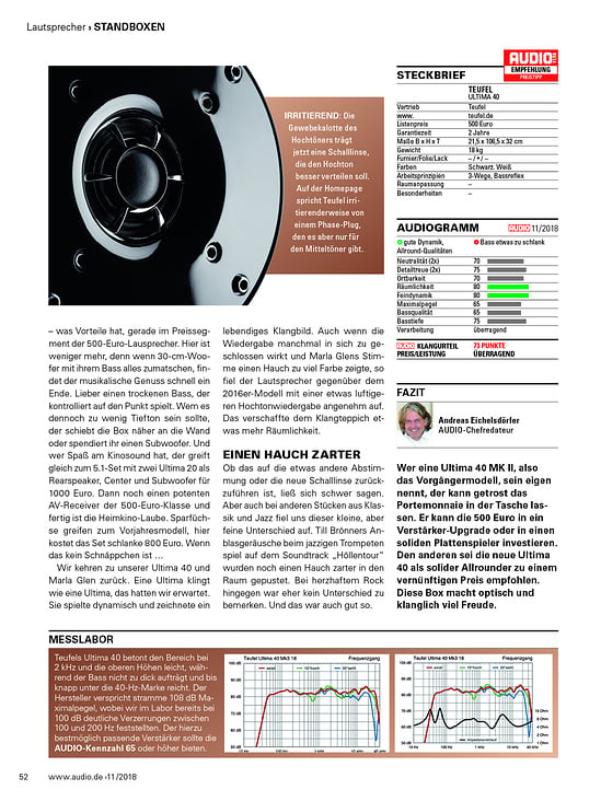 AUDIO 2018−11 Test Teufel Ultima 40 S_53