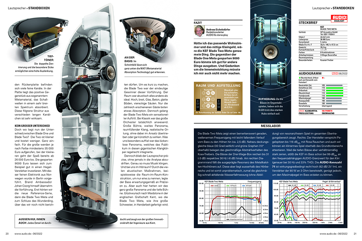 AUDIO 06/2022 Test KEF Blade Two Meta S_20−21