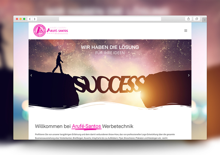 Webdesign: arufe-werbetechnik.de
