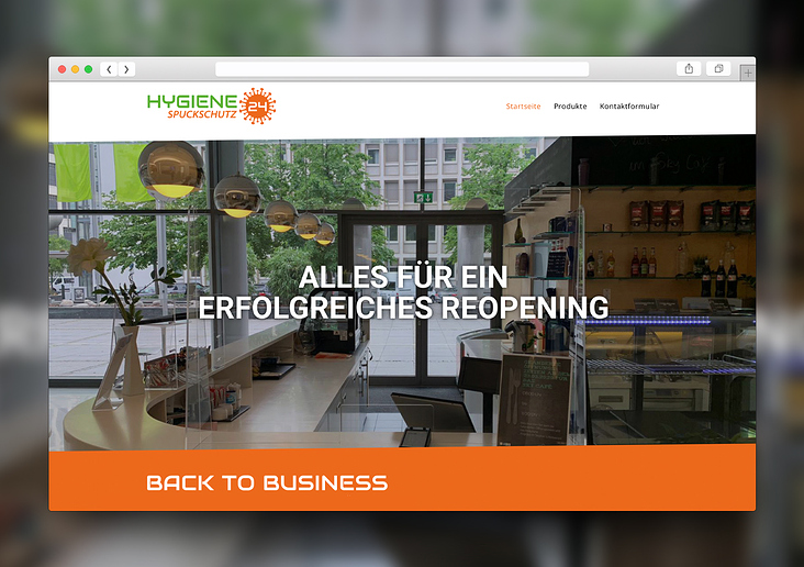Webdesign: Hygiene-Spuckschutz24.de