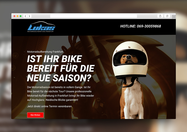 Webdesign: Motorradaufbereitung-Frankfurt.de
