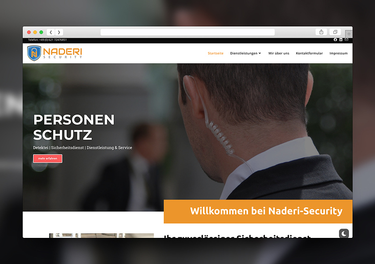 Webdesign: Naderi-Security.de
