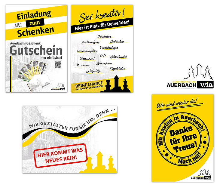 Plakatgestaltung für Firma WiA Stadtmarketing