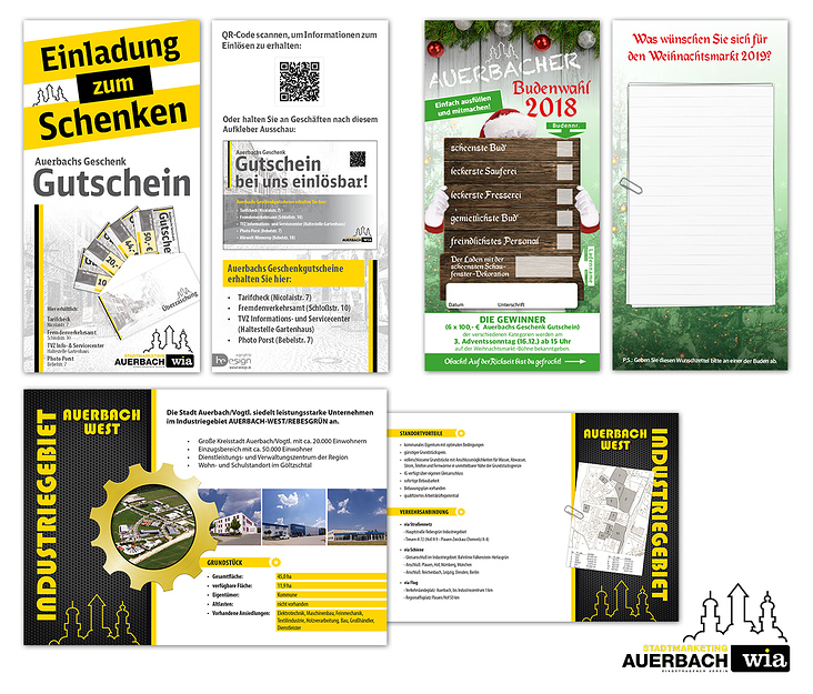 Flyergestaltung für WiA Stadtmarketing